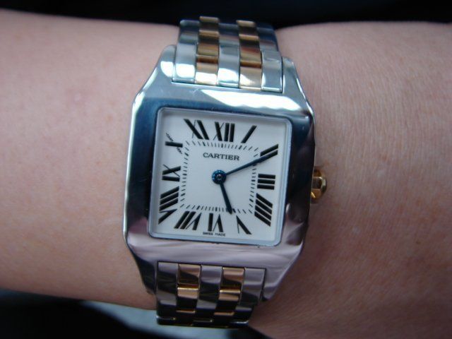 台中 流當品拍賣 二手極新品 新款 原裝 CARTIER 坦克 18K 中型 石英女錶