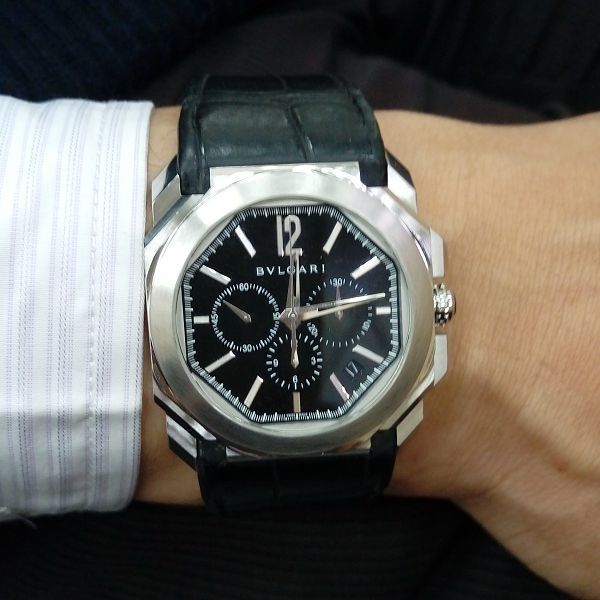 台中流當品拍賣 原裝 BVLGARI OCTO 計時 自動 男錶 9成5新 喜歡價可議 