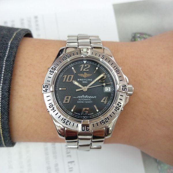 台中流當品拍賣 原裝 BREITLING 百年靈 自動 女錶 9成5新 喜歡價可議 ZR453